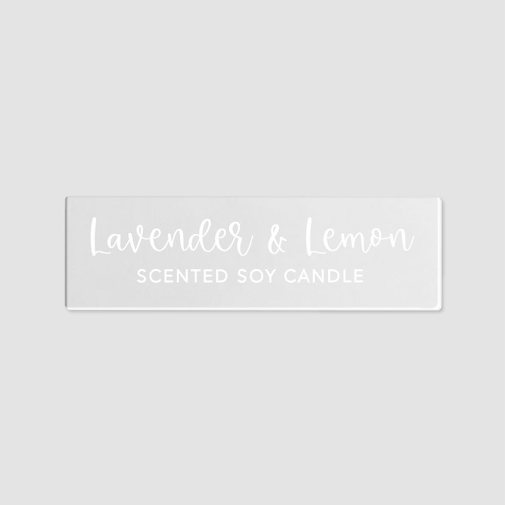 Personalised Candle Label - 50 sztuk 45x15mm spersonalizowane niestandardowe świece