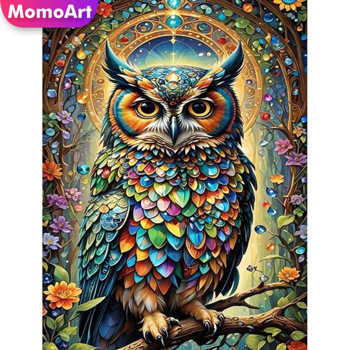 Photo Mosaic Print - Momoart New Arrival diamentowa mozaika sowa