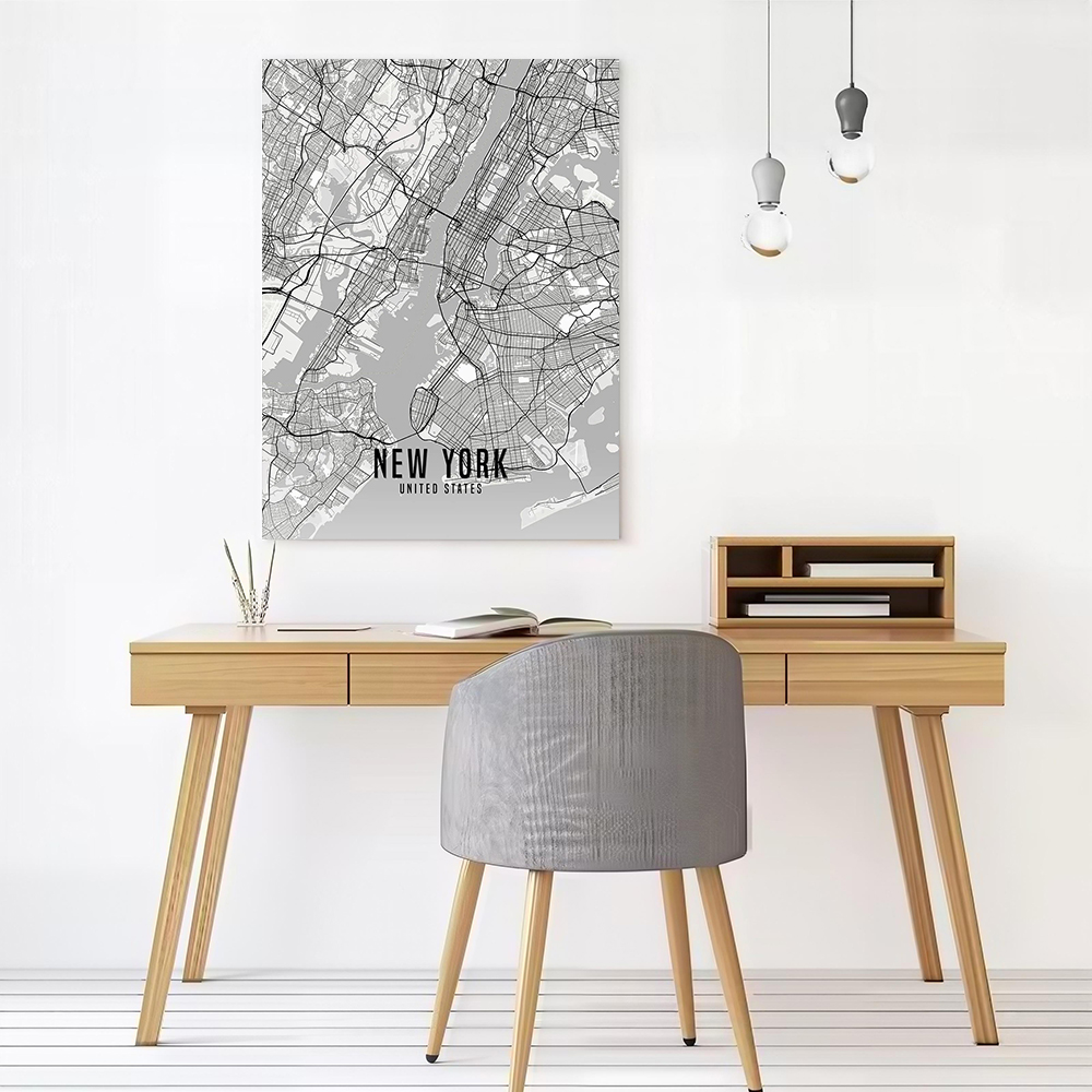 Plakat z mapą Nowego Jorku (US – Custom Map Poster recenzja i cena